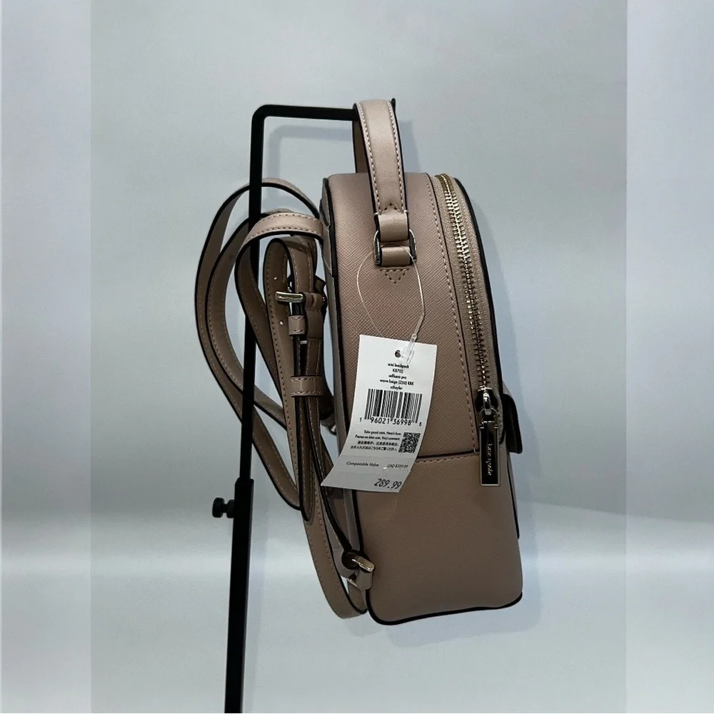 Kate Spade NWT Mini Backpack‎ In Warm Beige Color